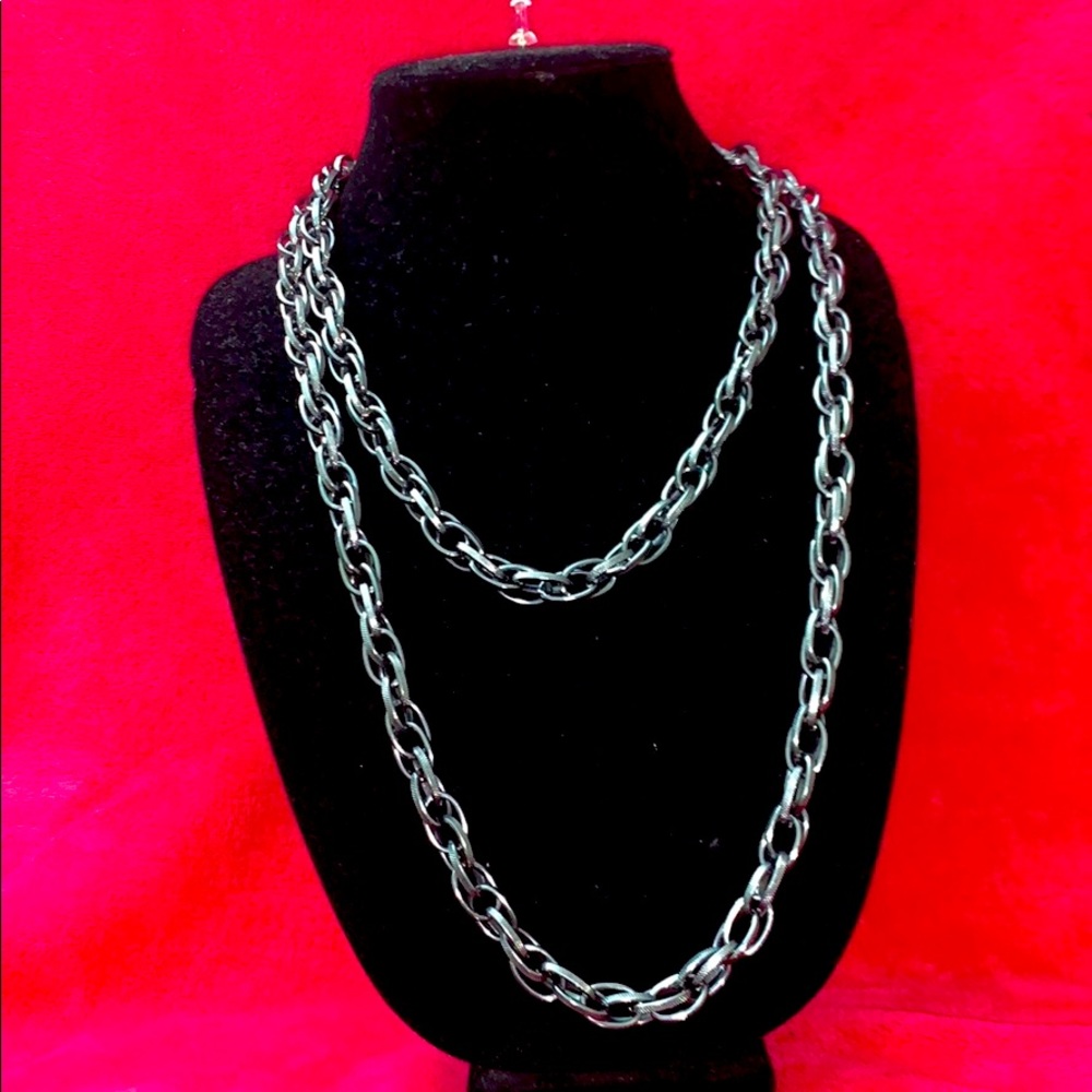 Chain Link Necklace and Earring Set